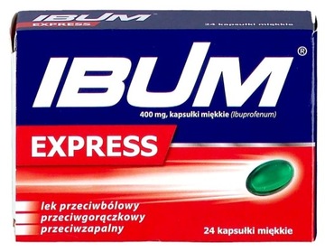 IBUM Express 400mg ibuprofen przeciwbólowy 24 kaps