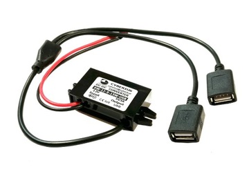 ładowarka samochodowa - przetwornica 2x5V/3A USB