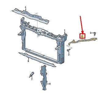 VW TAIGO CS FRONTA LEFT UPPER LOCK CARRIER BRACE 2G7806929A
