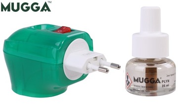 Elektrofumigator Mugga z wkładem 35 ml na komary do gniazdka noc środek
