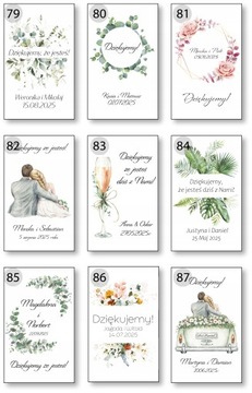 Задания на свадебные скретч-карты для гостей Благодарность гостям на свадьбе х20