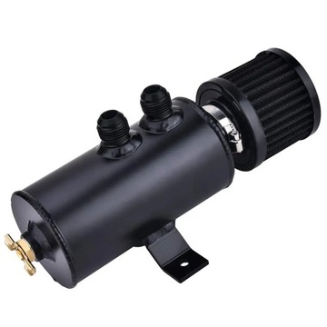 10AN Baffled Oil Catch Can Oil Breather Tank With Valve 750ML Oil Tr~41805