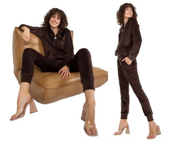 DRES damski KAPTUR rozpinany WELUR F90 brown S/M