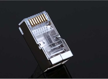 Вилка RJ45, кат.6, проходной экран, 100 шт.