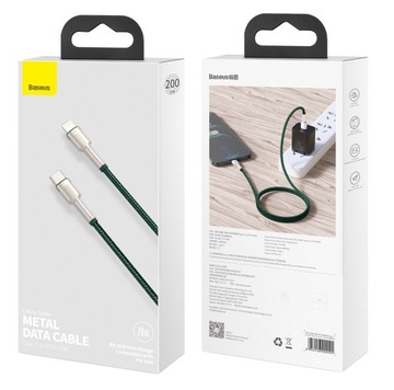 Кабель Baseus USB-C — Lightning, 2 м (зеленый)