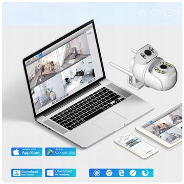 ВРАЩАЮЩАЯСЯ НАРУЖНАЯ КАМЕРА, двойной WIFI ULTRA HD, 4xZOOM, отслеживание движения