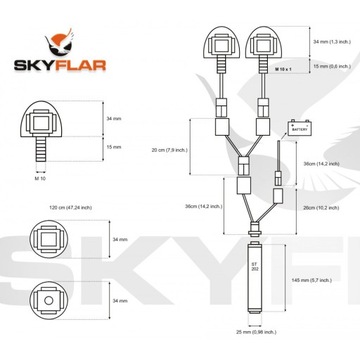 ДВОЙНАЯ СВЕТОДИОДНАЯ ВСПЫШКА SKYFLAR ST-202 RED/RED