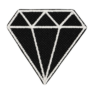 Naszywka naprasowanka termo haft diament black