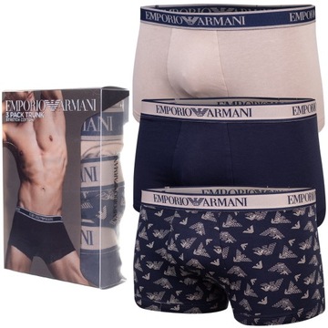 BOKSERKI EMPORIO ARMANI MAJTKI MĘSKIE ORYGINAŁ 3 pack r. XL