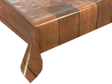Cerata na Wymiar Obrus Ceratowy Deski Brąz 180x140 cm