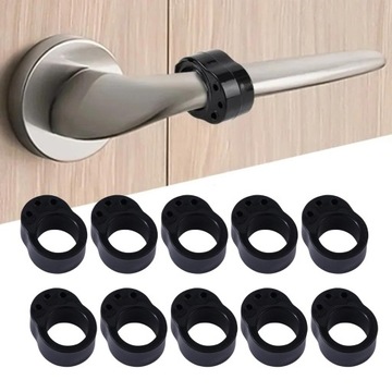 10 шт., дверная ручка, стопор, амортизатор, защита дверной ручки, черный