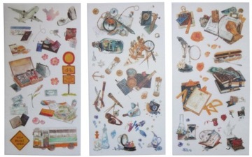 NAKLEJKI DO DZIENNIKA PLANERA SCRAPBOOKING VINTAGE