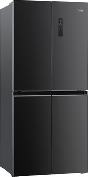 Lodówka BEKO GNO4031GS SideBySide Nofrost Szklany front Dark FrenchDoor LED