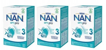 Nestle NAN Optipro 3 mleko modyfikowane, 3 x 650g