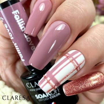 Гибридный лак для ногтей Claresa FALLIN LOVE 10 Rose Gold