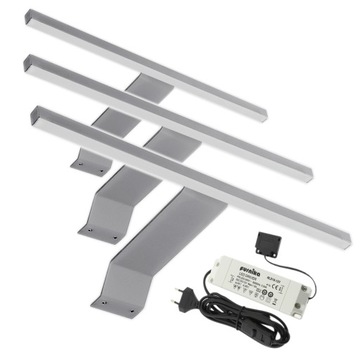 3x Lampa LED meblowa wysięgnik nad szafkę w kuchni lustro 12V 3W STELLA