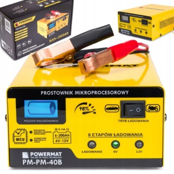 PROSTOWNIK MIKROPROCESOROWY AKUMULATOROWY 6/12V POWERMAT