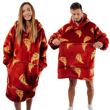 KOC BLUZA Comfy Moment Kocobluza bluzokoc Pizza Oversize 2w1Polska prezent