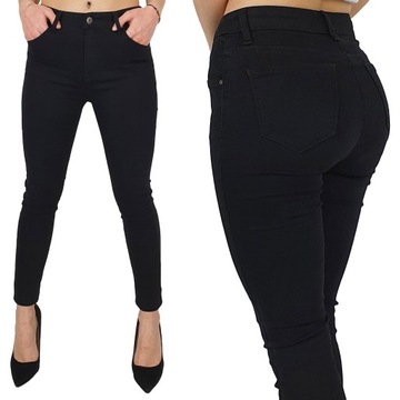 # DAMSKIE SPODNIE WYSZCZUPLAJĄCE - 7/8 Zip Black #