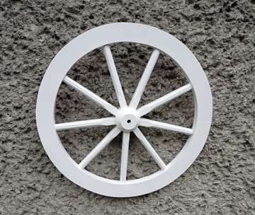 Колесо от телеги, деревянное колесо, 52 см, бук, черно-белое