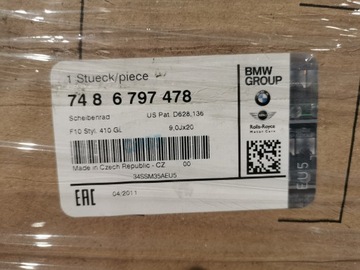 ALU RÁFKY 20 BMW F10 F11 F12 F13 F06 NOVÉ ORIGINÁLNÍ