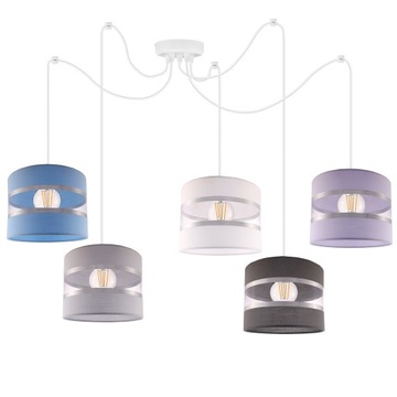 LAMPA WISZĄCA SUFITOWA ŻYRANDOL LOFT ABAŻUR PAJĄK