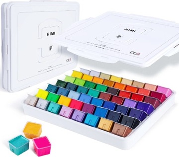 ZESTAW XL FARB GWASZOWYCH GWASZ DO MALOWANIA 56szt