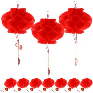 10 SZT. LAMPIONÓW PAPIEROWYCH NOWOROCZNE LAMPIONY PAPIEROWE