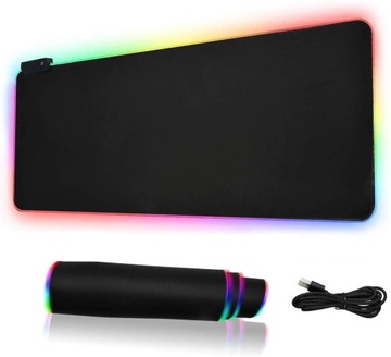 PODŚWIETLANA PODKŁADKA POD MYSZ GAMINGOWA LED XXL