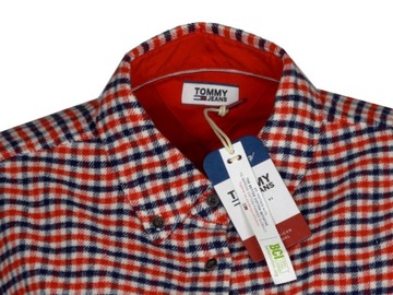 TOMMY JEANS koszula damska flanelowa, kratka, M