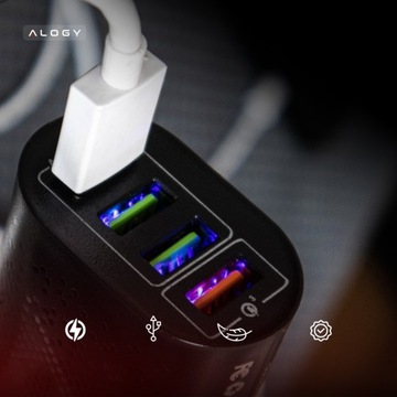 БЫСТРОЕ СЕТЕВОЕ ЗАРЯДНОЕ УСТРОЙСТВО ДЛЯ БЛОКА ПИТАНИЯ ТЕЛЕФОНА 4 USB Quick Charge QC 3.0 48 Вт