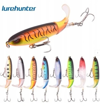 8 sztuk Whopper Plopper 10cm 13g pływający Popper