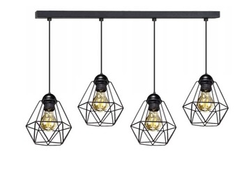 ŻYRANDOL LAMPA SUFITOWA REGULOWANA DIAMENT BRYLANT LOFT DUŻA DRUCIANA