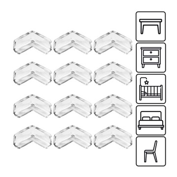 Zabezpieczenia Narożników Mebli Ochrona Rogów Stołu Ochraniacze Silikonowe