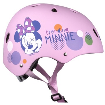 KASK SPORTOWY DLA DZIECI ROWEROWY DZIECIĘCY REGULOWANY MYSZKA MINNIE 52-56