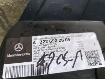 MERCEDES S TŘÍDA FACELIFT W222 17-20 PODBĚH PRAVÉ PŘEDNÍ