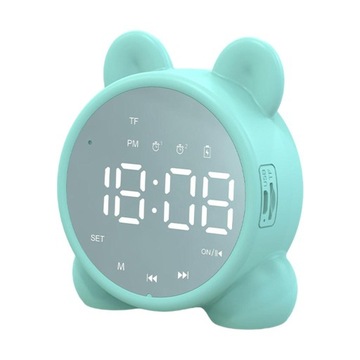głośnik Bluetooth Budzik Ładowanie USB Zielony