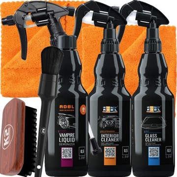 ADBL ZESTAW KOSMETYKÓW DO AUTA VAMPIRE LIQUID GLASS INTERIOR CLEANER 500ML