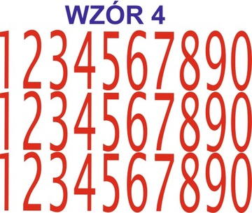 НАКЛЕЙКИ С НОМЕРАМИ 6 СМ, КРАСНЫЕ 30 шт.