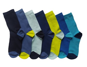 PRIMARK skarpetki 7-pak KOLOROWY MIX 2-3lata 23-26