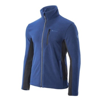 Polar męski HI-TEC niebieska bluza polarowa kasim z kieszeniami XXL