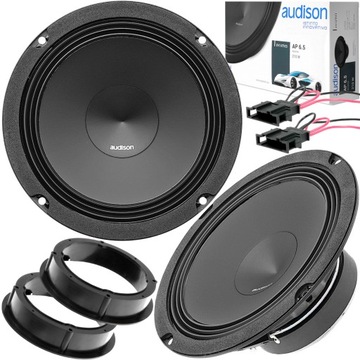 MOCNE GŁOŚNIKI SAMOCHODOWE AUDISON 165MM BASOWE 210W DO SEAT ALTEA AROSA