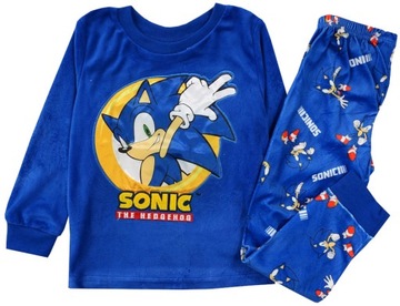 PIŻAMA chłopięca WELUR SONIC niebieska 104 R319A