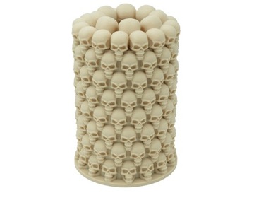 Стопка черепов, башня из костей - Dice Tower Bone white