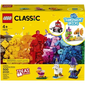 LEGO CLASSIC KREATYWNE PRZEZROCZYSTE KLOCKI 11013