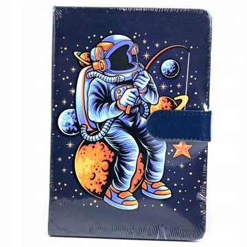 ZAMYKANY NOTES KOSMOS ZESZYT PAMIĘTNIK PLANETY KOSMONAUTA RÓŻNE KOLORY