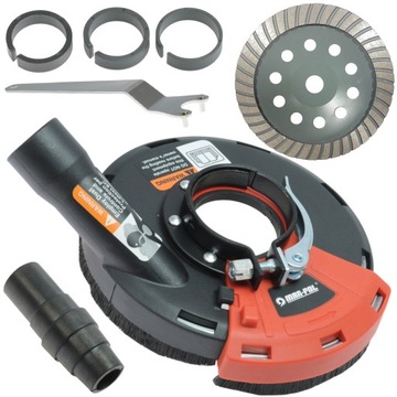 OSŁONA PRZECIWPYŁOWA ODSYSAJĄCA DO SZLIFIERKI 230 + TARCZA 180MM ZESTAW
