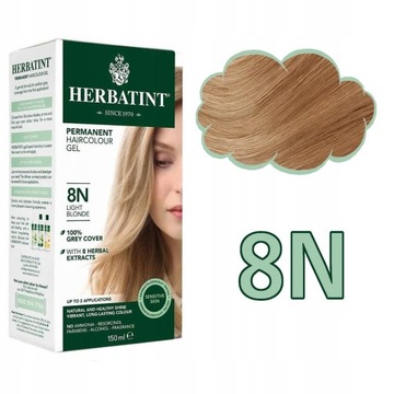 Herbatint Farba w żelu 8N Jasny Blond 150 ml