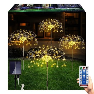 4X LAMPA SOLARNA OZDOBA OGRODOWA DMUCHAWCE 120 LED
