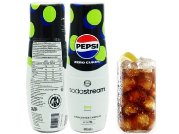 SYROP KONCENTRAT SODASTREAM PEPSI MAX LIME LIMONKA ZERO 9L NAPOJU Z 440ML
